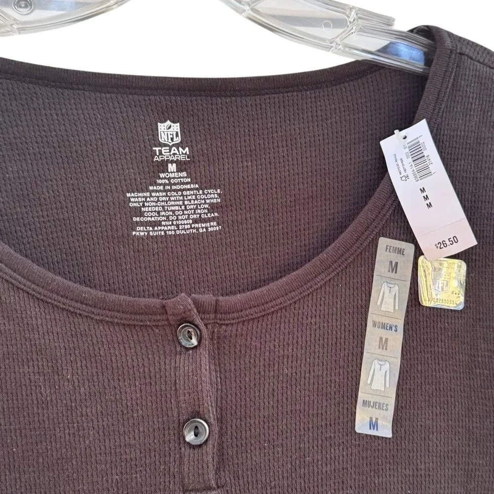 NWT NFL x Old Navy Women's Baltimore Ravens Long Sleeve Cotton Shirt Size Medium - Picture 4 of 5